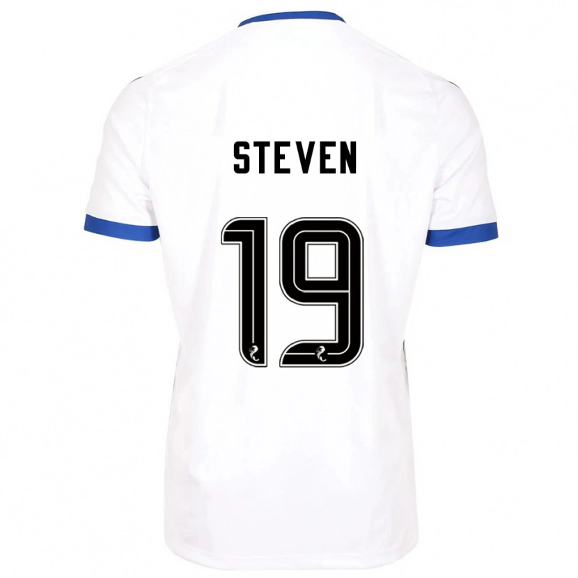Danxen Donna Maglia Taylor Steven #19 Bianco Blu Kit Gara Away 2025/26 Maglietta