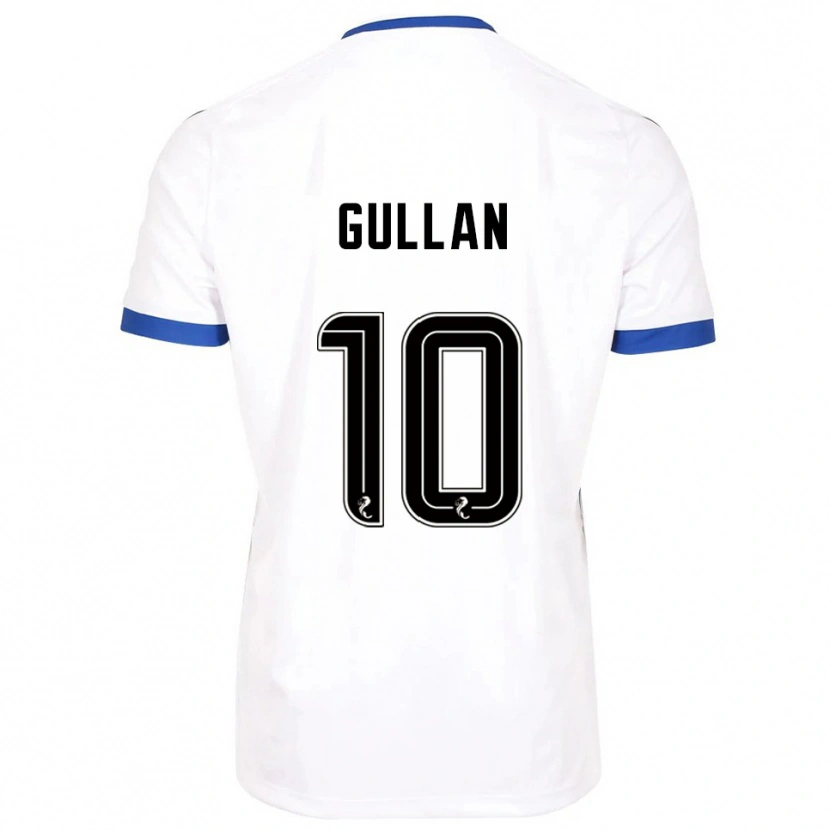 Danxen Donna Maglia Jamie Gullan #10 Bianco Blu Kit Gara Away 2025/26 Maglietta