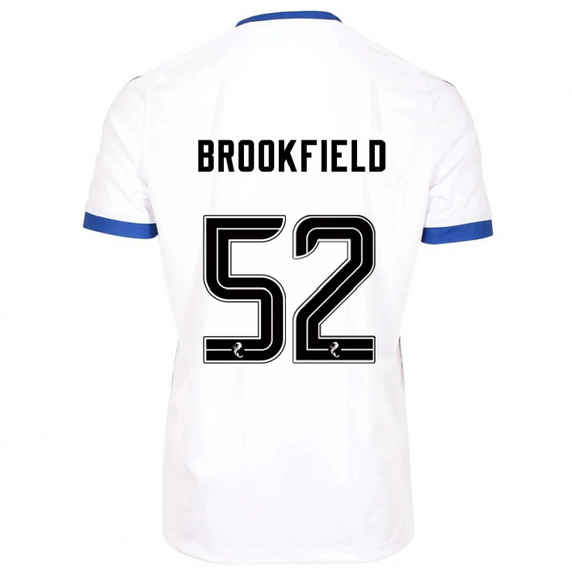 Danxen Donna Maglia Arran Brookfield #52 Bianco Blu Kit Gara Away 2025/26 Maglietta