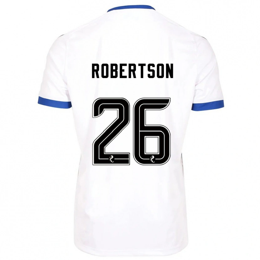 Danxen Donna Maglia Rebecca Robertson #26 Bianco Blu Kit Gara Away 2025/26 Maglietta