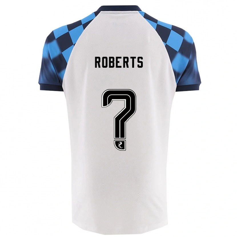 Danxen Donna Maglia Ellie Roberts #0 Bianco Azzurro Kit Gara Away 2025/26 Maglietta
