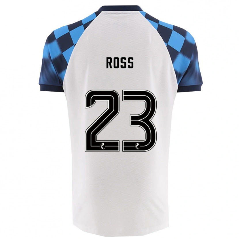 Danxen Donna Maglia Ethan Ross #23 Bianco Azzurro Kit Gara Away 2025/26 Maglietta