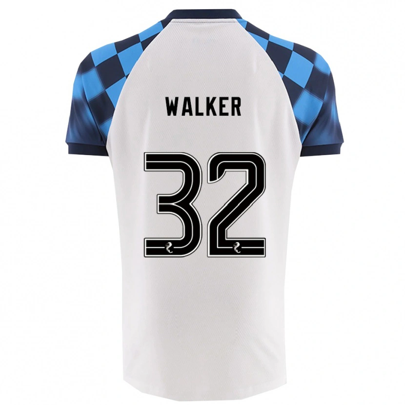 Danxen Donna Maglia Rhys Walker #32 Bianco Azzurro Kit Gara Away 2025/26 Maglietta