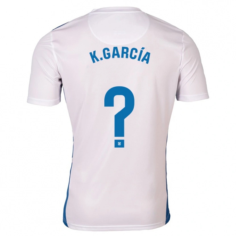 Danxen Bambino Maglia Kimetz García #0 Bianco Blu Kit Gara Home 2025/26 Maglietta