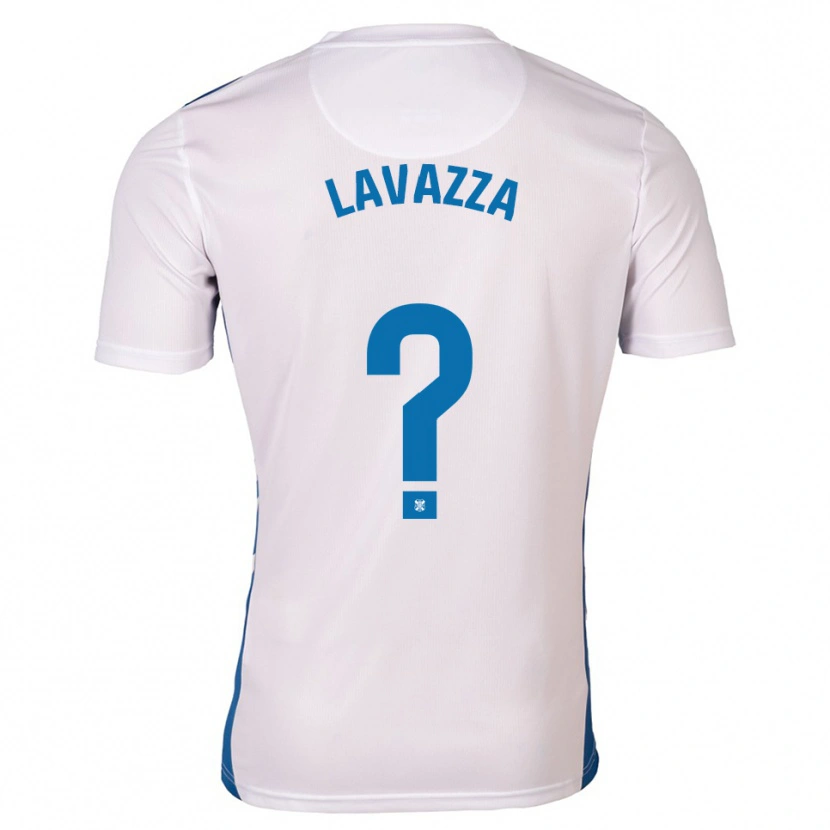 Danxen Bambino Maglia Sebastián Lavazza #0 Bianco Blu Kit Gara Home 2025/26 Maglietta