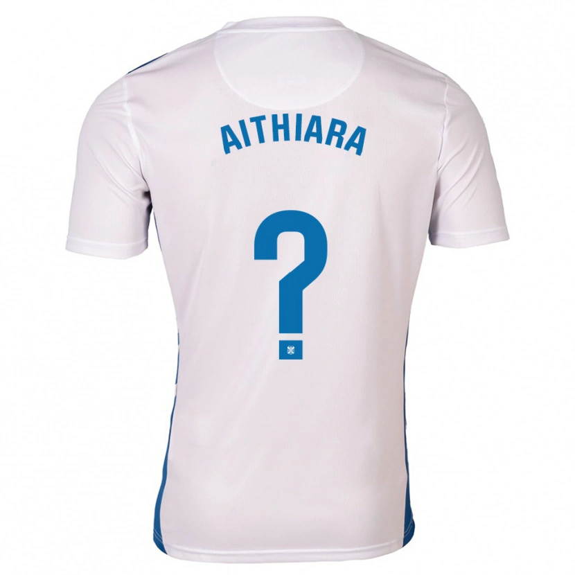 Danxen Bambino Maglia Aithiara Carballo Cabrera #0 Bianco Blu Kit Gara Home 2025/26 Maglietta