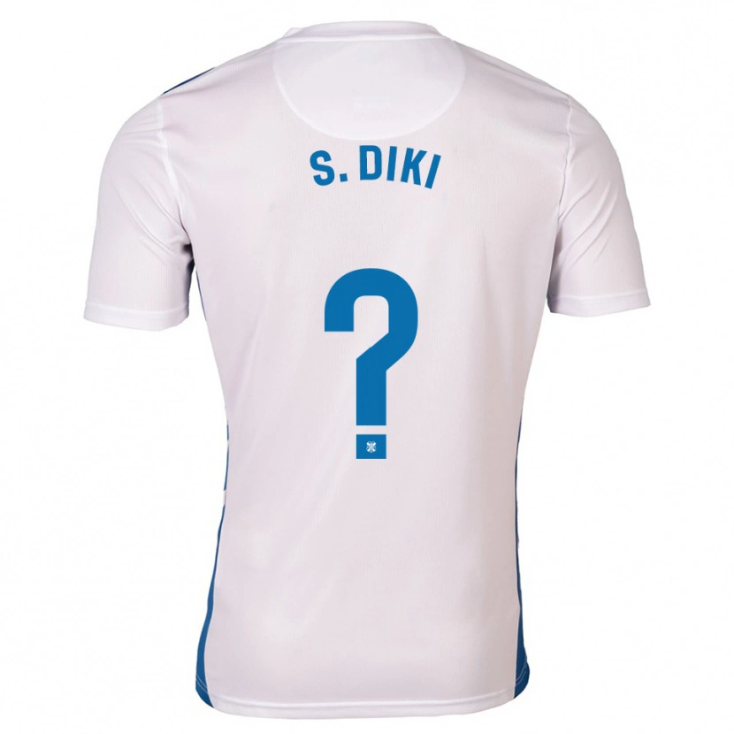Danxen Bambino Maglia Sakina Ouzraoui Diki #0 Bianco Blu Kit Gara Home 2025/26 Maglietta