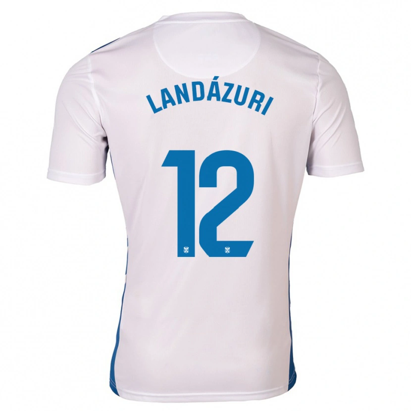 Danxen Bambino Maglia Anthony Landázuri #12 Bianco Blu Kit Gara Home 2025/26 Maglietta