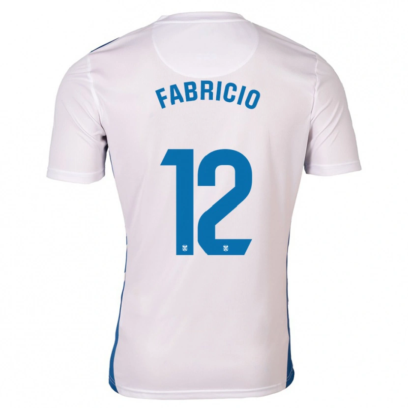 Danxen Bambino Maglia Fabricio #12 Bianco Blu Kit Gara Home 2025/26 Maglietta