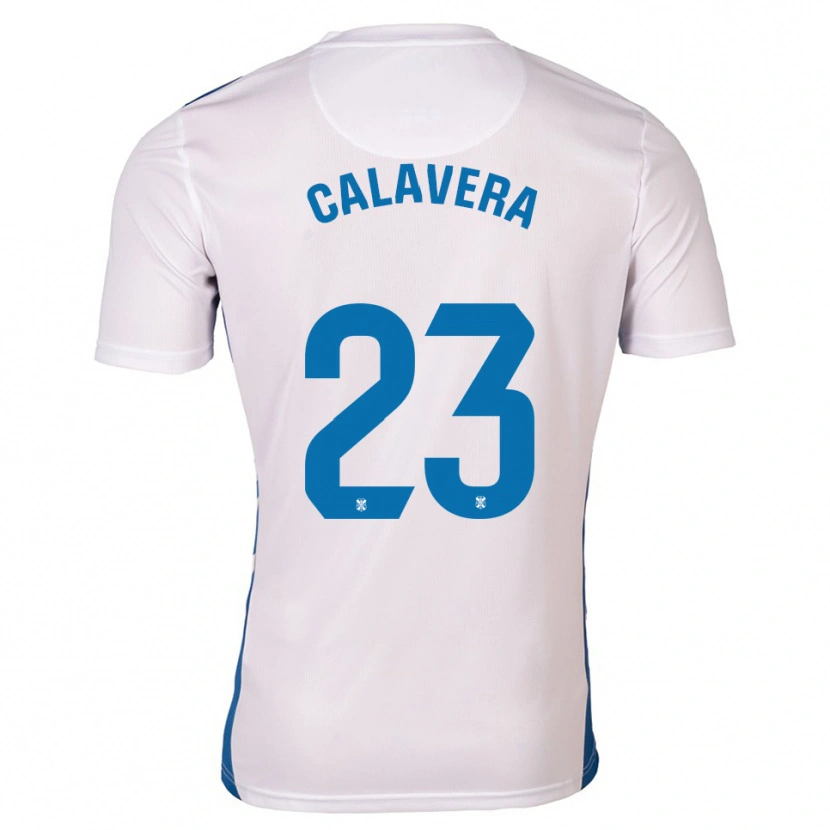 Danxen Bambino Maglia Josep Calavera #23 Bianco Blu Kit Gara Home 2025/26 Maglietta