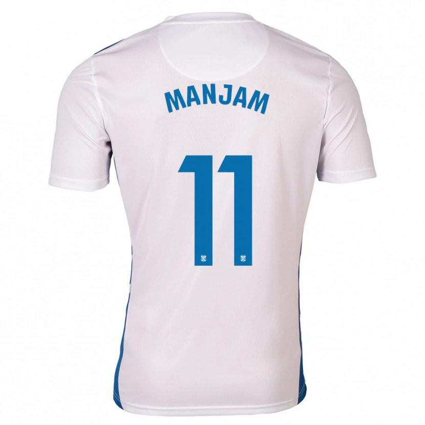 Danxen Bambino Maglia Alassan Manjam #11 Bianco Blu Kit Gara Home 2025/26 Maglietta