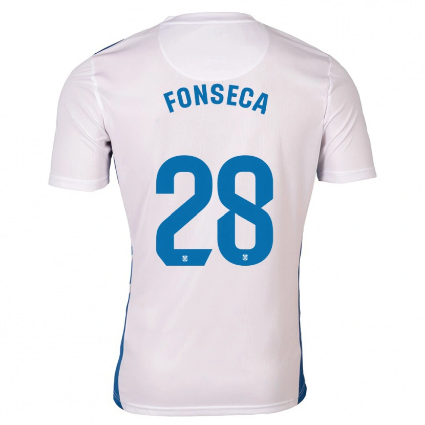 Danxen Bambino Maglia Josimar Fonseca #28 Bianco Blu Kit Gara Home 2025/26 Maglietta