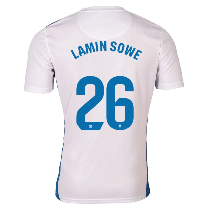 Danxen Bambino Maglia Ba Lamin Sowe #26 Bianco Blu Kit Gara Home 2025/26 Maglietta