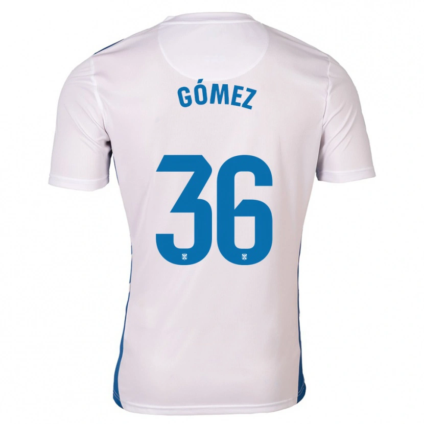 Danxen Bambino Maglia Yerover Gómez #36 Bianco Blu Kit Gara Home 2025/26 Maglietta