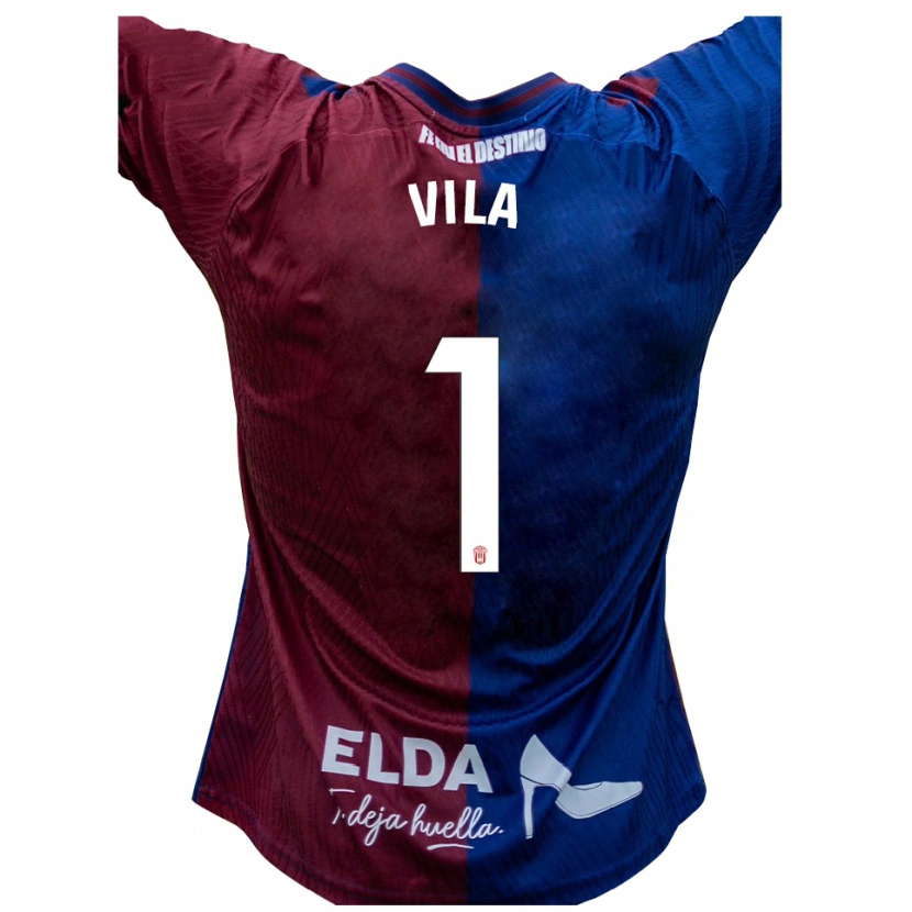 Danxen Bambino Maglia Ramón Vila #1 Blu Rosso Kit Gara Home 2025/26 Maglietta