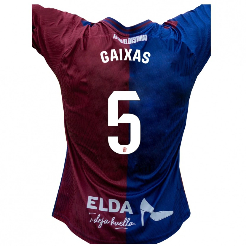 Danxen Bambino Maglia Arnau Gaixas #5 Blu Rosso Kit Gara Home 2025/26 Maglietta