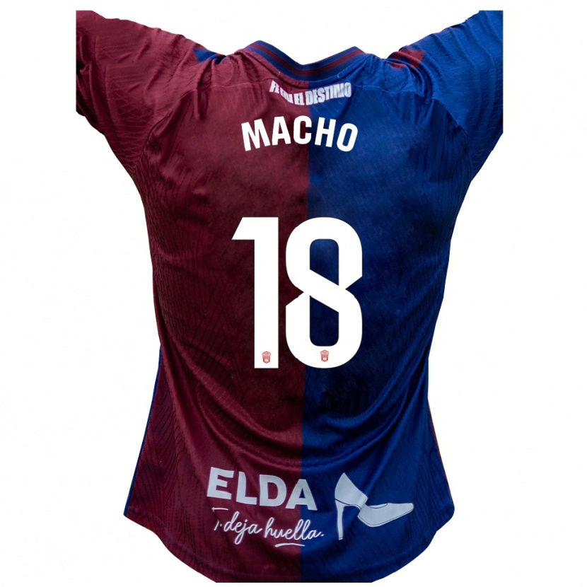 Danxen Bambino Maglia Guillermo Macho #18 Blu Rosso Kit Gara Home 2025/26 Maglietta