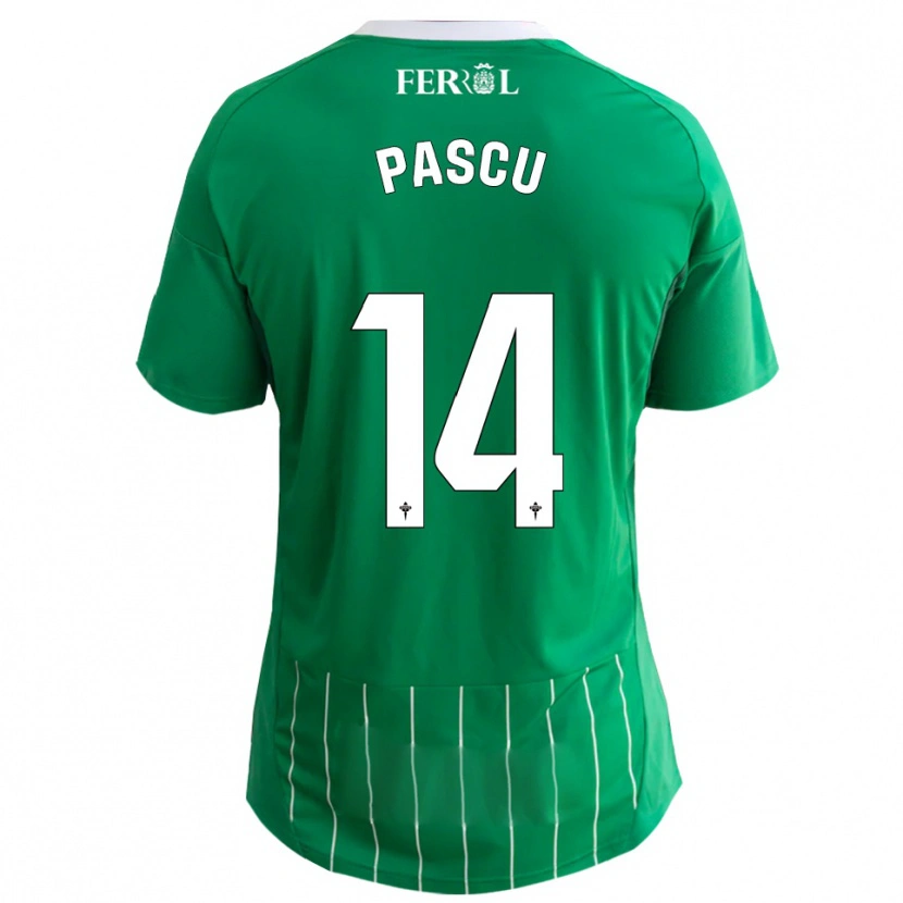 Danxen Bambino Maglia Pascu #14 Verde Bianco Kit Gara Home 2025/26 Maglietta