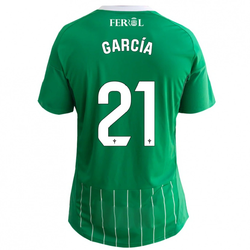 Danxen Bambino Maglia Azael García #21 Verde Bianco Kit Gara Home 2025/26 Maglietta