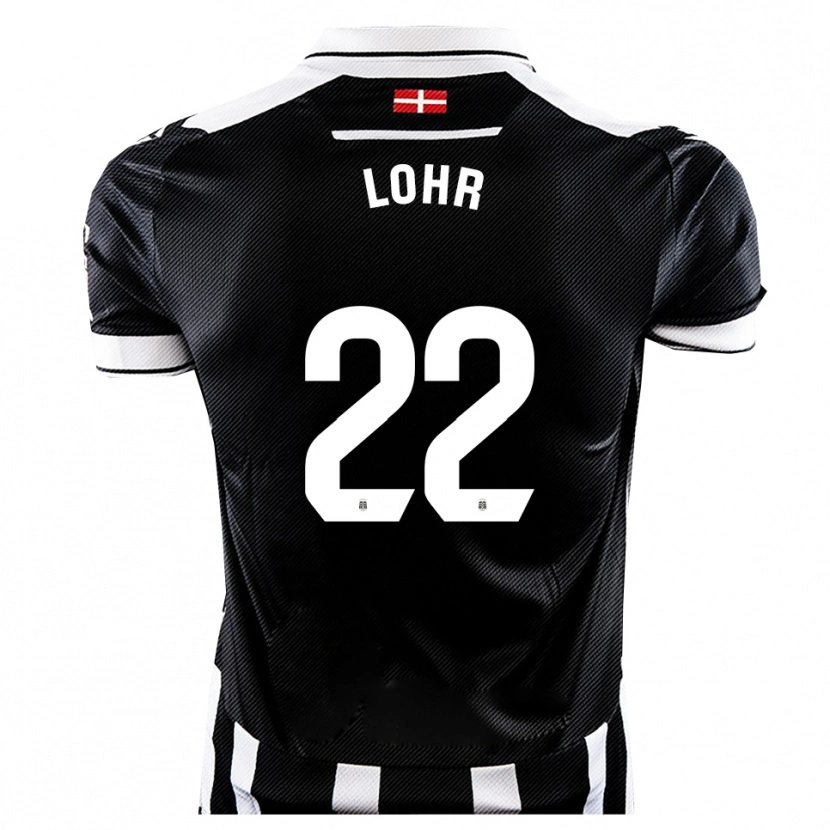 Danxen Bambino Maglia Luca Lohr #22 Nero Bianco Kit Gara Home 2025/26 Maglietta