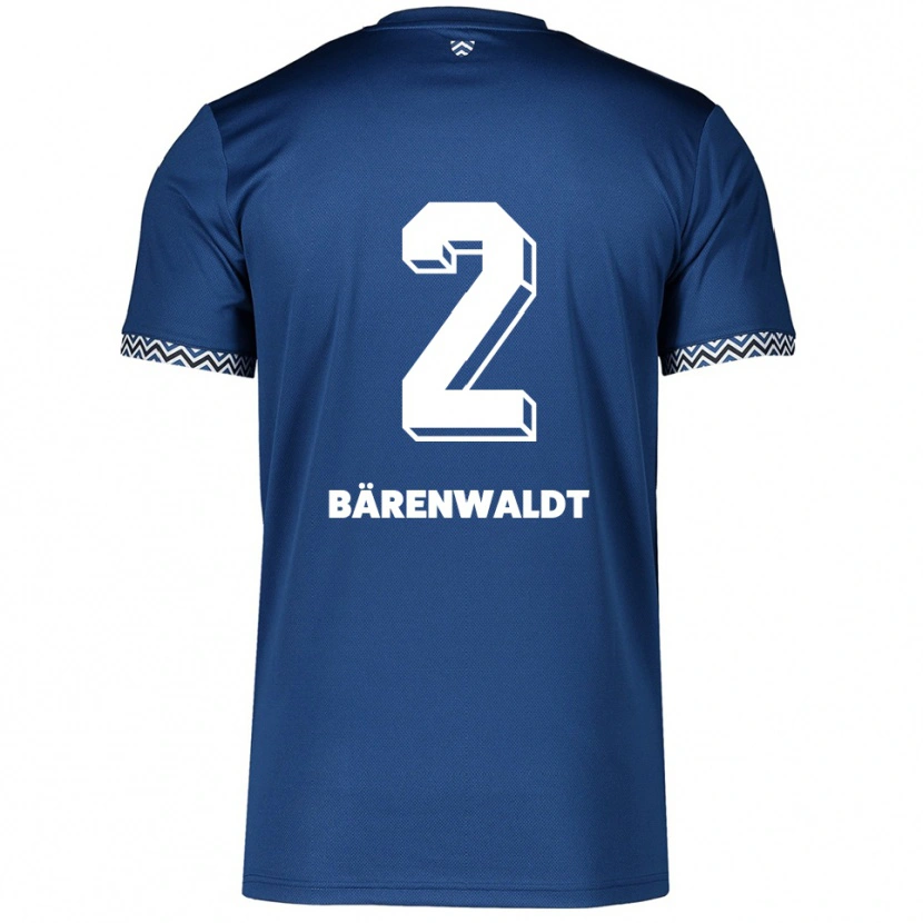 Danxen Bambino Maglia Tim Bärenwaldt #2 Blu Navy Bianco Kit Gara Home 2025/26 Maglietta