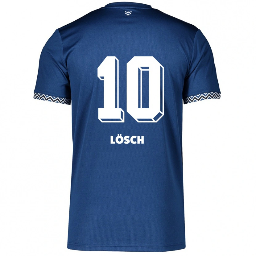 Danxen Bambino Maglia Lisa Lösch #10 Blu Navy Bianco Kit Gara Home 2025/26 Maglietta