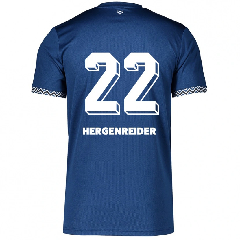 Danxen Bambino Maglia Lennart Hergenreider #22 Blu Navy Bianco Kit Gara Home 2025/26 Maglietta