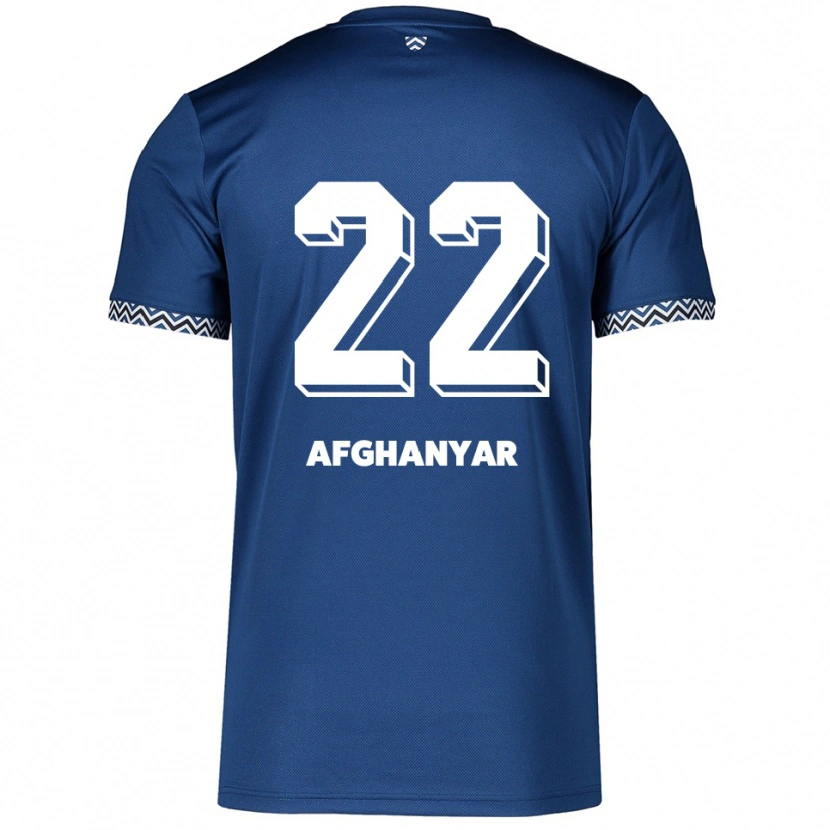 Danxen Bambino Maglia Bellal Afghanyar #22 Blu Navy Bianco Kit Gara Home 2025/26 Maglietta