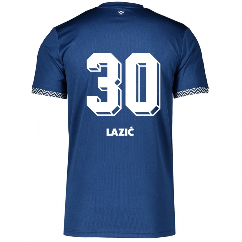 Danxen Bambino Maglia Kristina Lazić #30 Blu Navy Bianco Kit Gara Home 2025/26 Maglietta