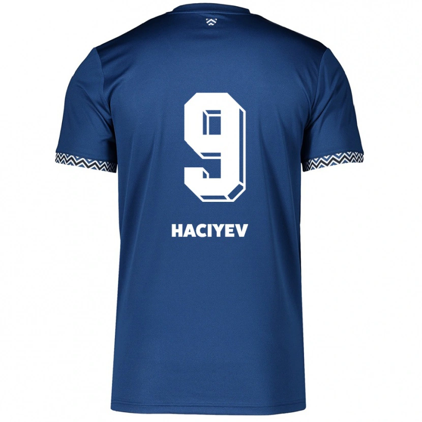 Danxen Bambino Maglia Ceyhun Haciyev #9 Blu Navy Bianco Kit Gara Home 2025/26 Maglietta
