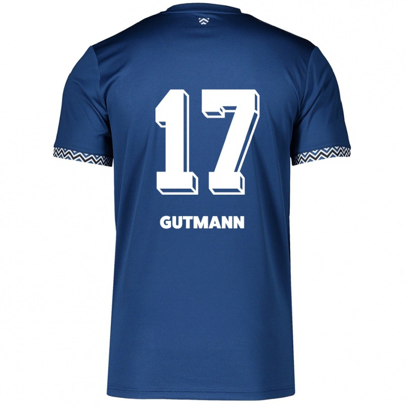 Danxen Bambino Maglia Glenn Gutmann #17 Blu Navy Bianco Kit Gara Home 2025/26 Maglietta