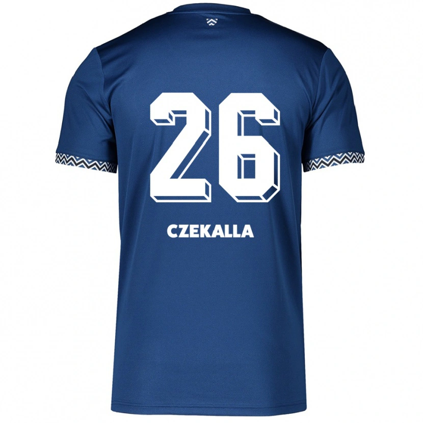 Danxen Bambino Maglia Anna Czekalla #26 Blu Navy Bianco Kit Gara Home 2025/26 Maglietta