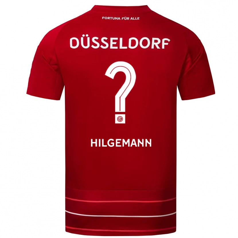 Danxen Bambino Maglia Jule Hilgemann #0 Rosso Bianco Kit Gara Home 2025/26 Maglietta