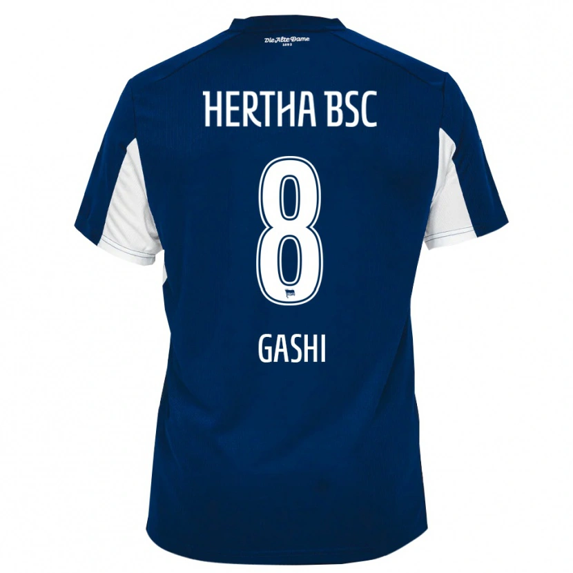 Danxen Bambino Maglia Diart Gashi #8 Bianco Blu Kit Gara Home 2025/26 Maglietta