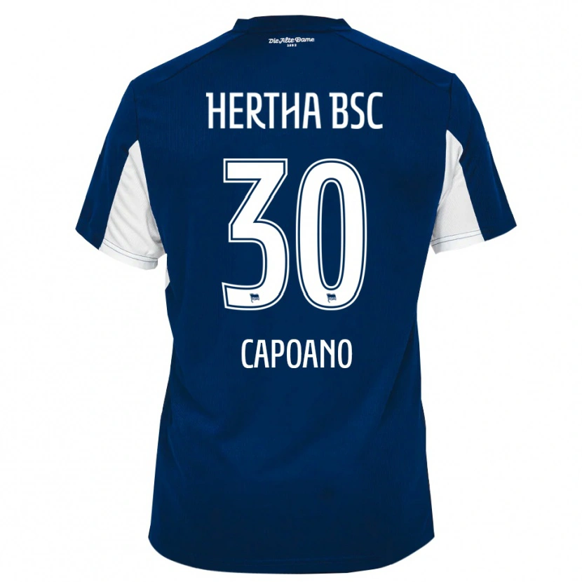 Danxen Bambino Maglia Oscar Capoano #30 Bianco Blu Kit Gara Home 2025/26 Maglietta
