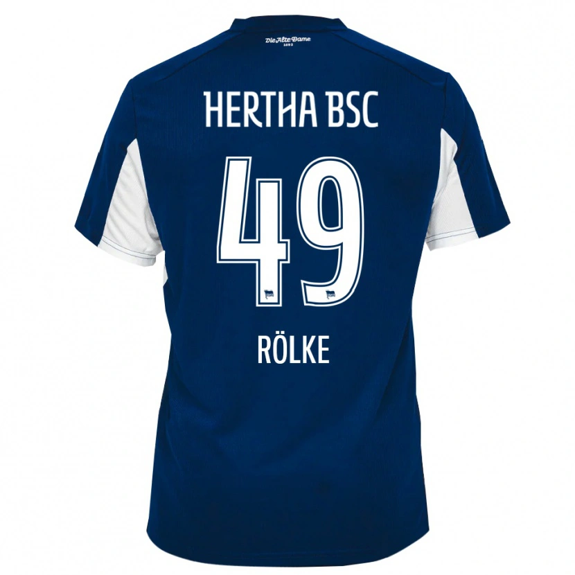 Danxen Bambino Maglia Oliver Rölke #49 Bianco Blu Kit Gara Home 2025/26 Maglietta