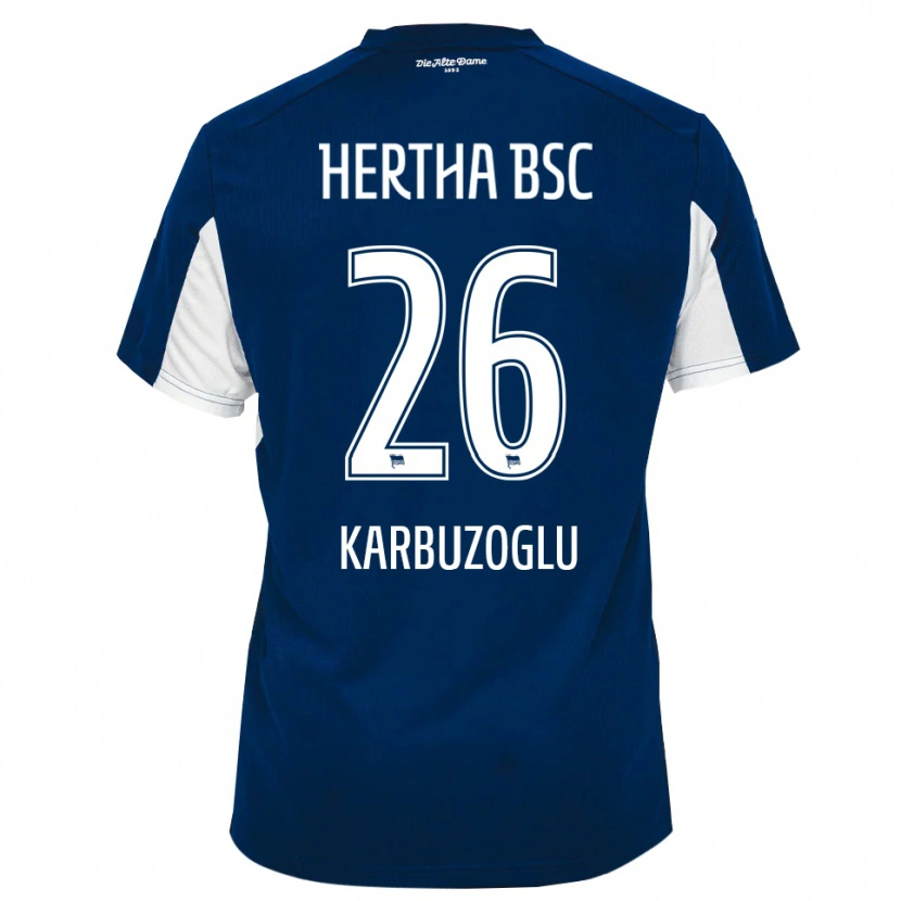 Danxen Bambino Maglia Mikail Karbuzoglu #26 Bianco Blu Kit Gara Home 2025/26 Maglietta