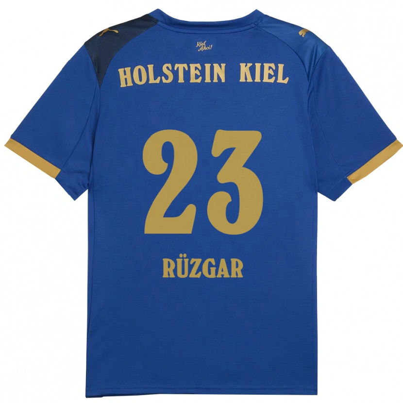 Danxen Bambino Maglia Enes Rüzgar #23 Blu Oro Kit Gara Home 2025/26 Maglietta