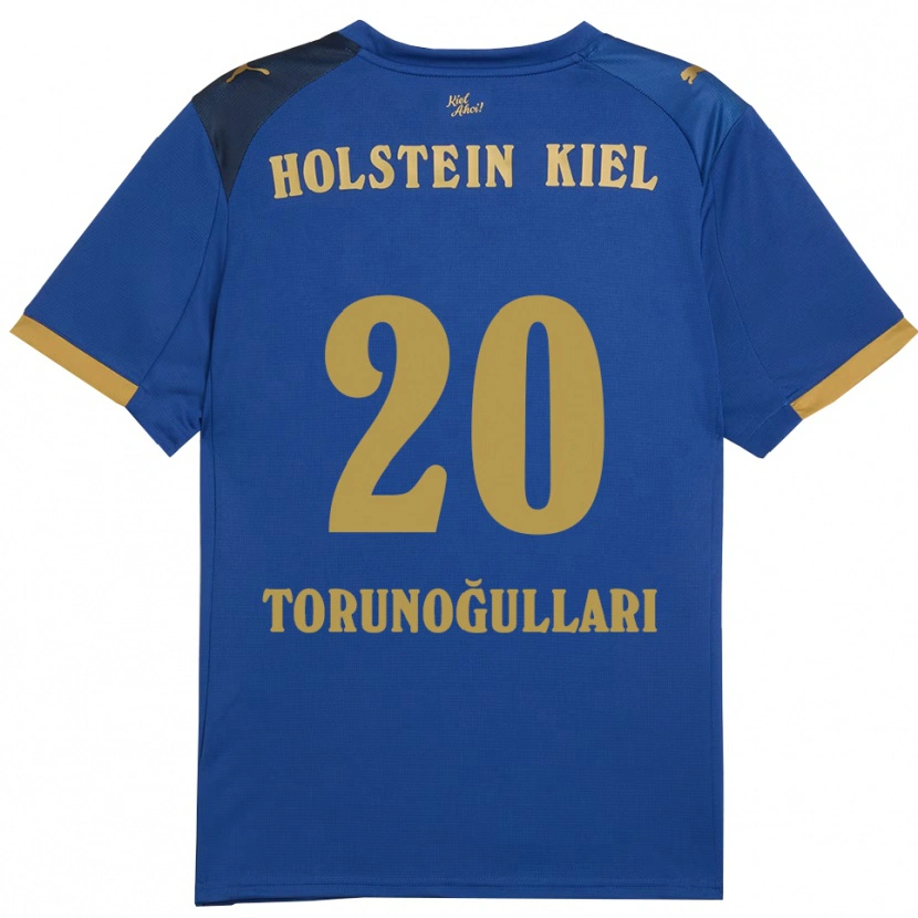 Danxen Bambino Maglia Emin Torunoğulları #20 Blu Oro Kit Gara Home 2025/26 Maglietta