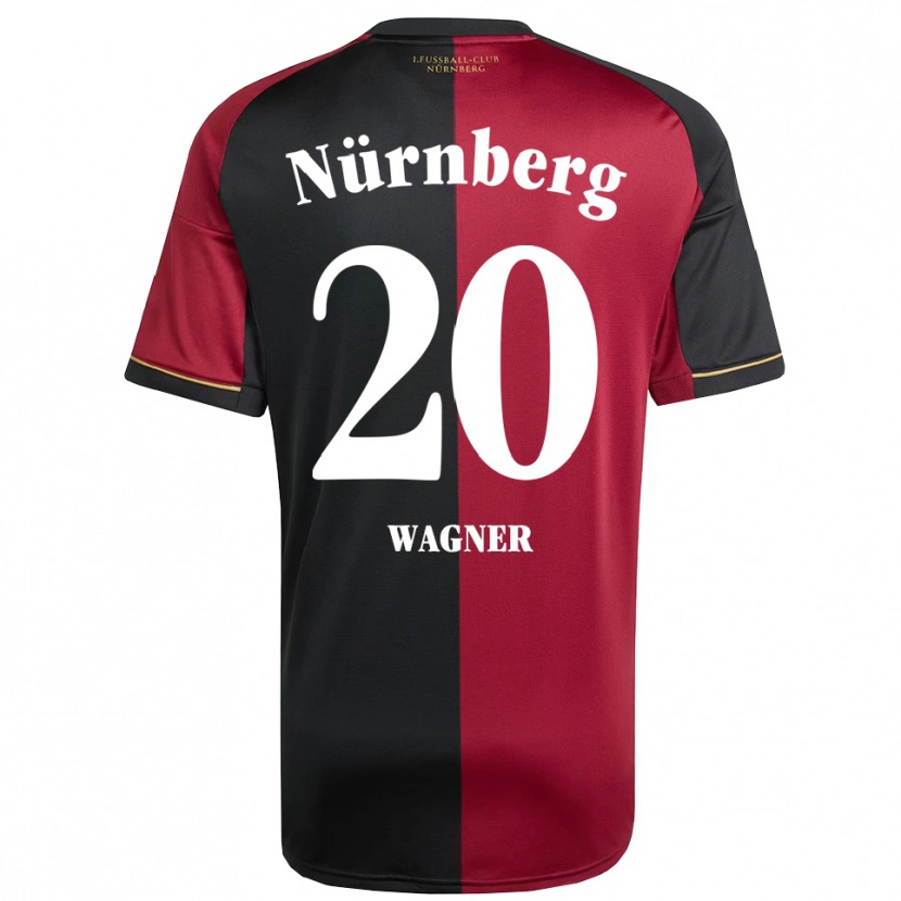 Danxen Bambino Maglia Erik Wagner #20 Bordeaux Nero Kit Gara Home 2025/26 Maglietta
