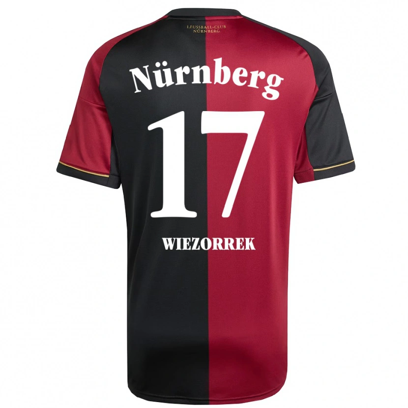 Danxen Bambino Maglia Moritz Wiezorrek #17 Bordeaux Nero Kit Gara Home 2025/26 Maglietta