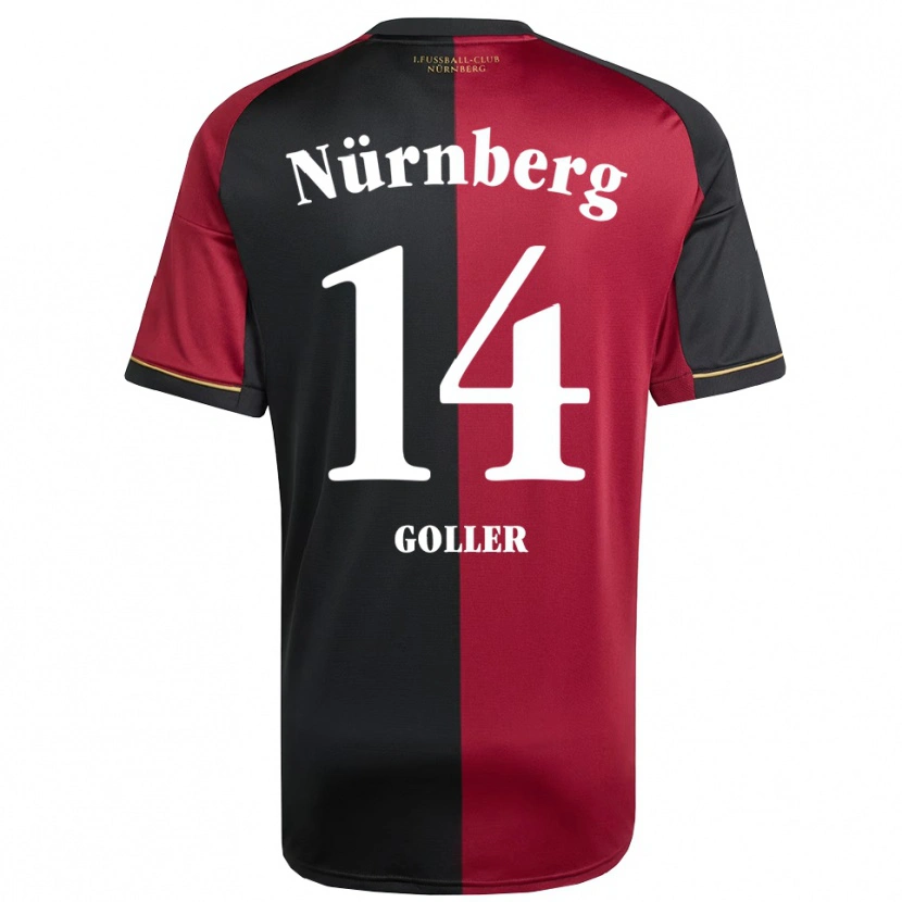 Danxen Bambino Maglia Benjamin Goller #14 Bordeaux Nero Kit Gara Home 2025/26 Maglietta