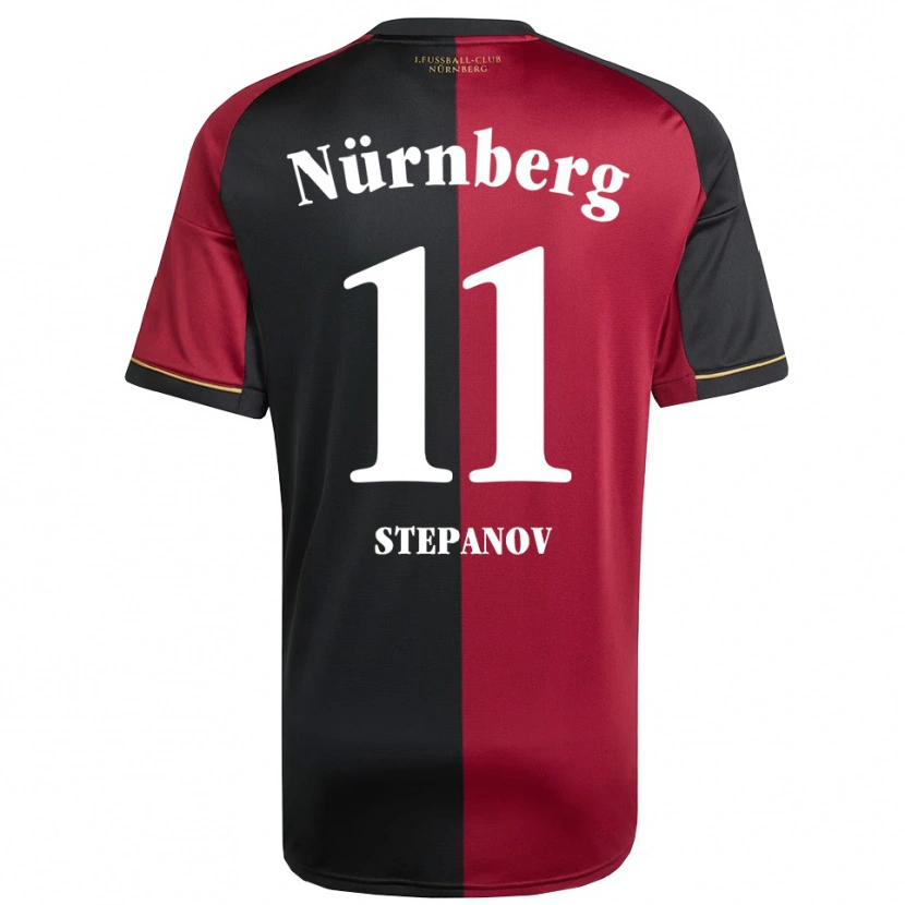 Danxen Bambino Maglia Artem Stepanov #11 Bordeaux Nero Kit Gara Home 2025/26 Maglietta