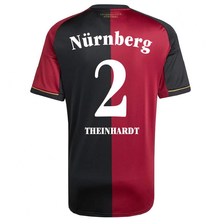 Danxen Bambino Maglia Johannes Theinhardt #2 Bordeaux Nero Kit Gara Home 2025/26 Maglietta