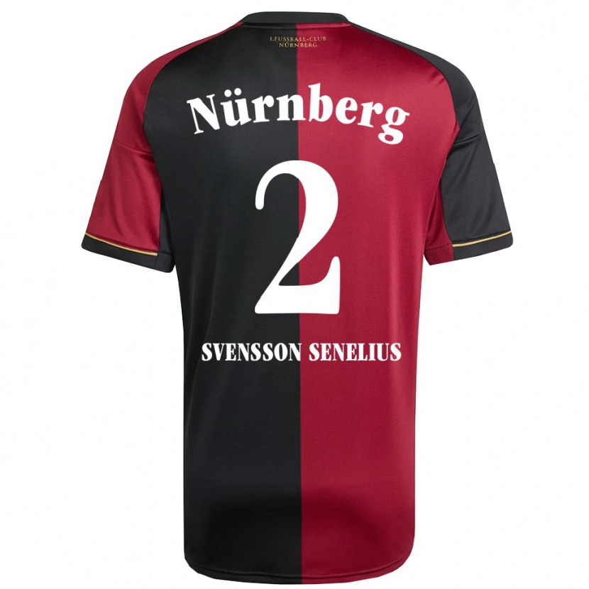 Danxen Bambino Maglia Klara Svensson Senelius #2 Bordeaux Nero Kit Gara Home 2025/26 Maglietta