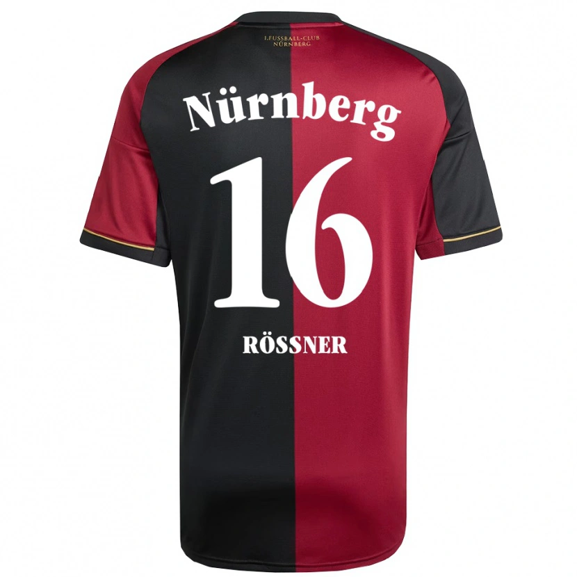 Danxen Bambino Maglia Marlon Rößner #16 Bordeaux Nero Kit Gara Home 2025/26 Maglietta