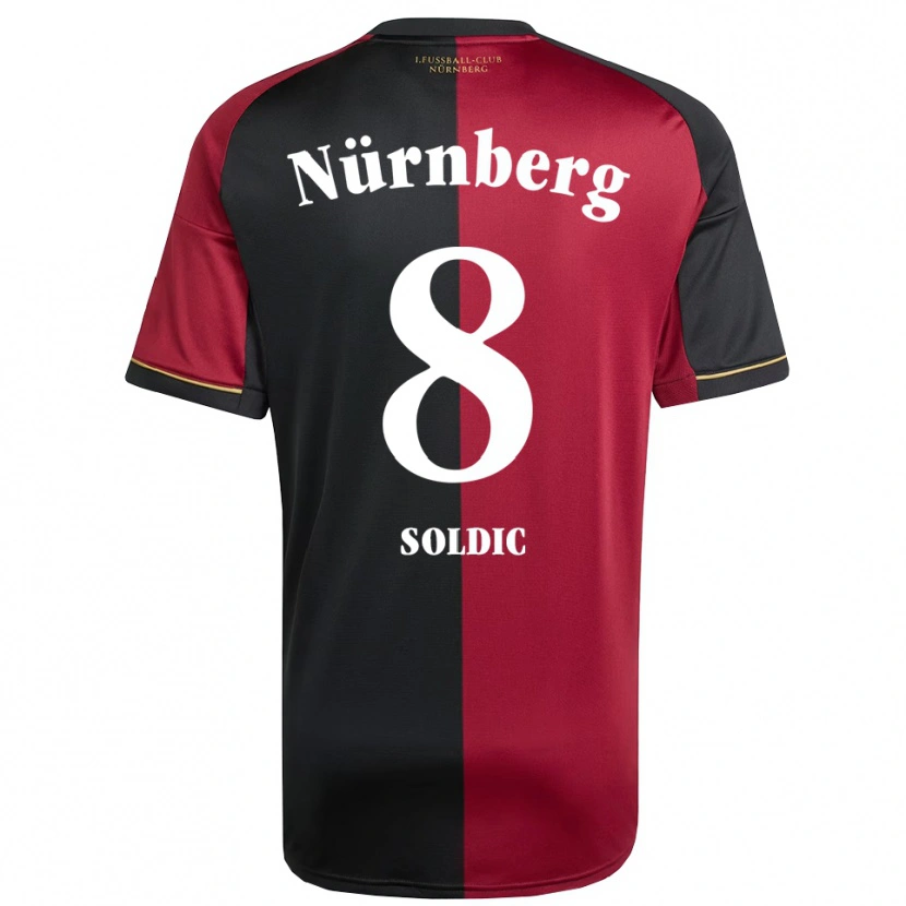 Danxen Bambino Maglia Marko Soldic #8 Bordeaux Nero Kit Gara Home 2025/26 Maglietta