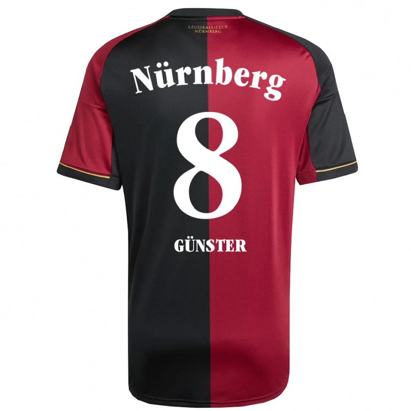 Danxen Bambino Maglia Meret Günster #8 Bordeaux Nero Kit Gara Home 2025/26 Maglietta