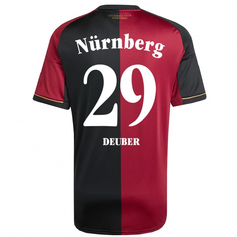 Danxen Bambino Maglia Hanna Deuber #29 Bordeaux Nero Kit Gara Home 2025/26 Maglietta
