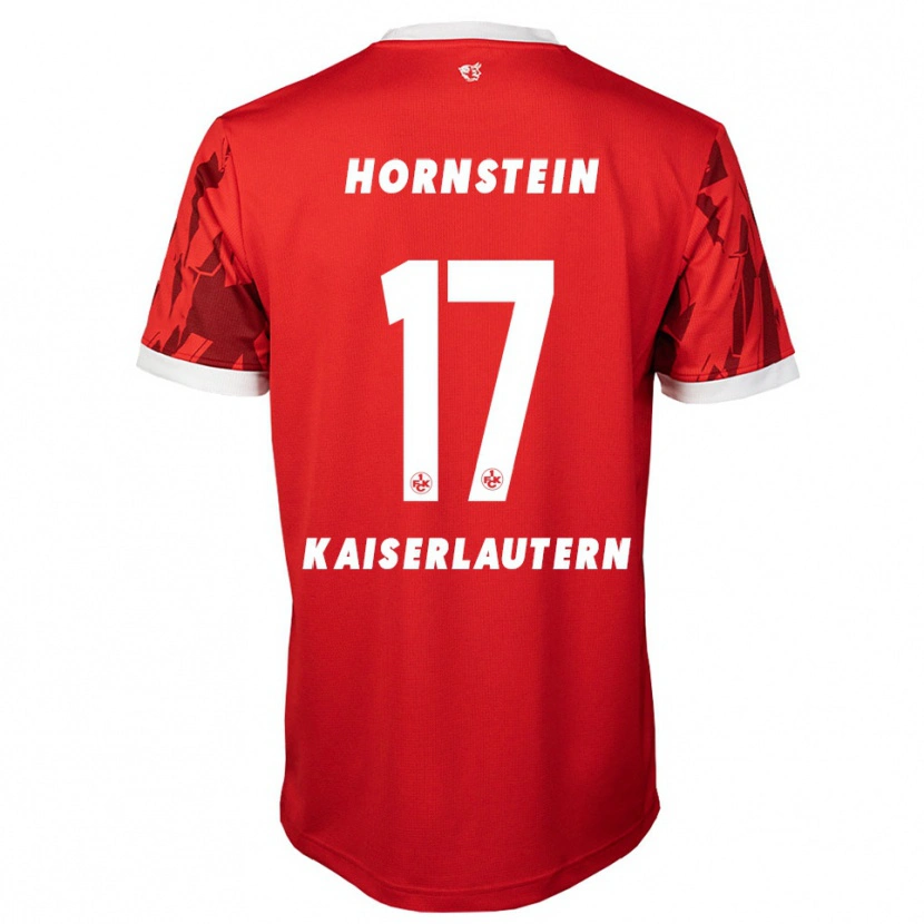 Danxen Bambino Maglia Joel Hornstein #17 Rosso Bianco Kit Gara Home 2025/26 Maglietta